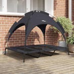vidaXL Hondenbed Zwart 122 x 93 x 106,5 cm Staal, Verzenden, Nieuw