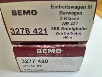 Bemo H0m - 3277 428/3278 421 - Modeltrein personenwagen (2)