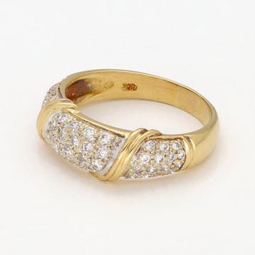 Bague - 18 carats Or jaune Diamant (Naturelle), Nieuw
