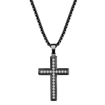 Fako Bijoux - Ketting Met Kruisje Kristal - Diamond Cross -, Verzenden