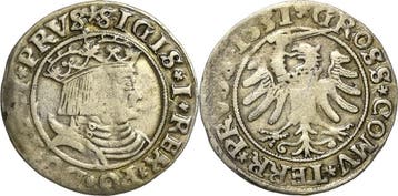 Grosz 1531, Polen Sigismund I 1506-1548, Verzenden, België
