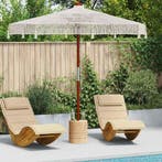 vidaXL Macramé Parasol Crème 252,5 x 252,5 x 260 cm Katoen, Verzenden, Nieuw