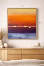 Vierny - Horizon Doré – Composition Abstraite Minimaliste