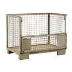 Gitterbox gaascontainer gebruikt met klep 80x120x97cm, Ophalen of Verzenden