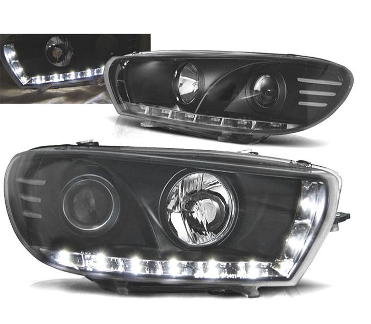 PHARES POUR VOLKSWAGEN VW SCIROCCO 08-14 DAYLIGHT FOND NOIR, Autos : Pièces & Accessoires, Éclairage, Envoi