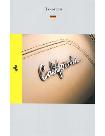 2011 FERRARI CALIFORNIA INSTRUCTIEBOEKJE DUITS, Ophalen of Verzenden