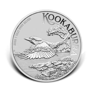 1 kilo zilveren Kookaburra munt 2026, Timbres & Monnaies, Métaux nobles & Lingots
