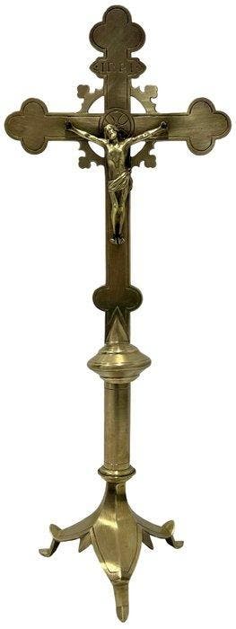 Neoklassieke stijl Kruis - Verguld brons - 1850-1900 -