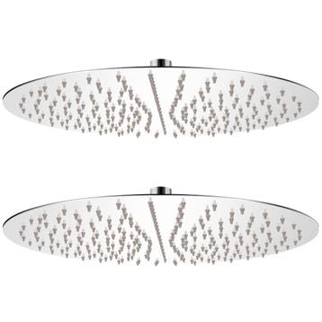 vidaXL Regendouchekop 2 st rond 40 cm roestvrij staal, Verzenden