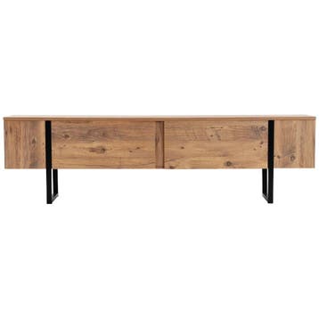 Evila TV-meubel - Zwart/Houtkleurig - Nieuw/Ongebruikt -, Huis en Inrichting, Verzenden, 150 tot 200 cm, Nieuw, Scandinavisch
