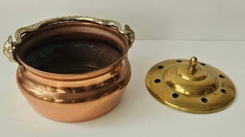 Waterverdamper / Potpourri- of geurbrander - Schaal - Koper