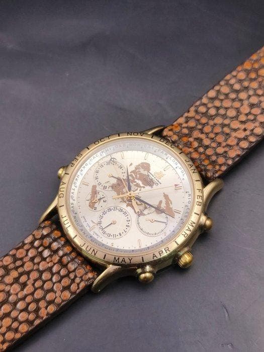 Citizen - Avalon World Time Map Dial Perpetual Calender Rare, Handtassen en Accessoires, Horloges | Heren