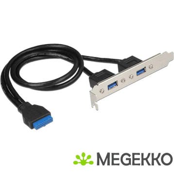 Delock 84836 19pins USB 3.0 moederbordconnector --> 2x USB, Computers en Software, Verzenden, Nieuw
