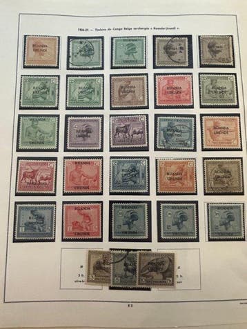 Ruanda-Urundi 1924/1961 - Collection étendue sur des pages