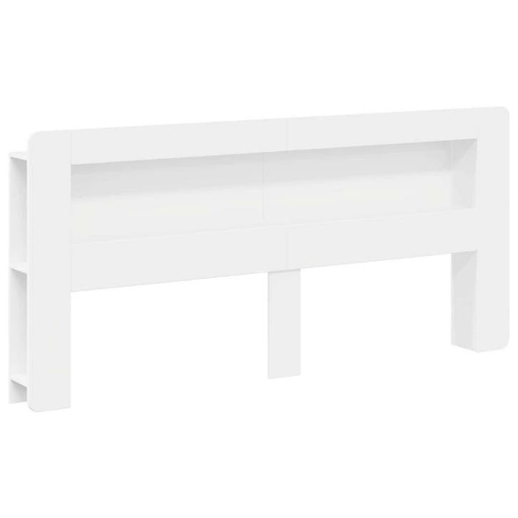 vidaXL Hoofdeinde Kast met opslag Wit Geconstrueerd hout, Maison & Meubles, Chambre à coucher | Lits, Envoi