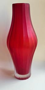 Vaas - H. 34 cm - Glas, Antiek en Kunst