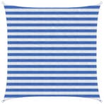 vidaXL Zonneschaduwzeil Blauw en Wit 2 x 2 m HDPE, Verzenden, Nieuw