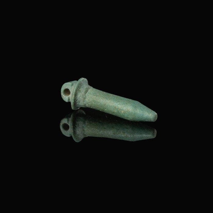 Oude Egypte, late periode Faience Papyrus - Scepter Amulet, Antiquités & Art, Antiquités | Autres Antiquités