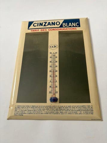 CINZANO BLANC - Reclamebord - Gelithografeerde tôle