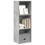 vidaXL Boekenkast 40x30x114 cm bewerkt hout betongrijs, Verzenden, Nieuw