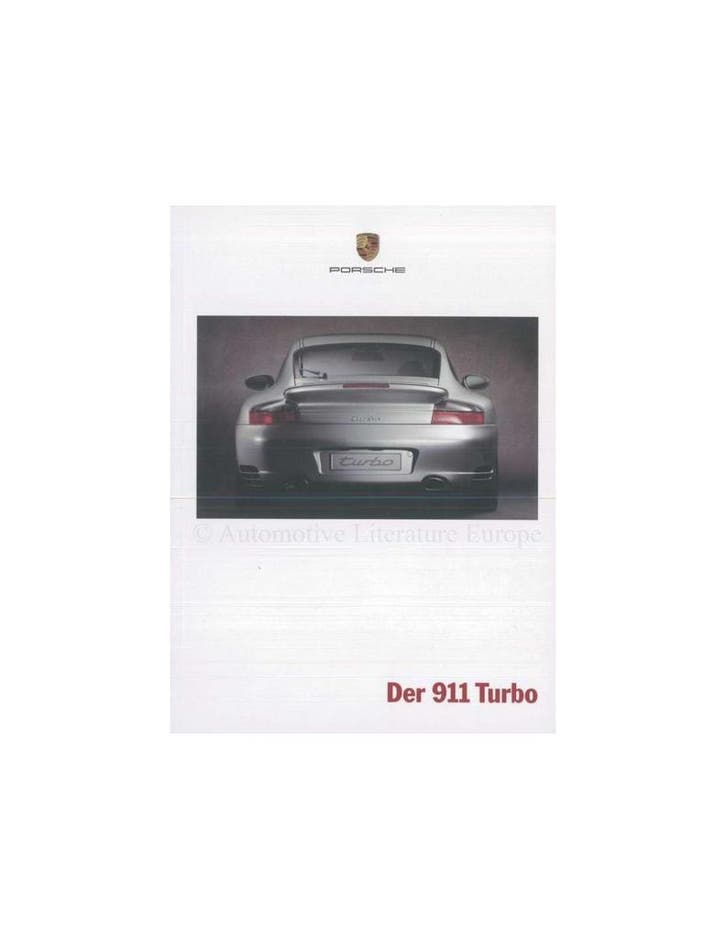 2000 PORSCHE 911 TURBO BROCHURE DUITS, Livres, Autos | Brochures & Magazines, Enlèvement ou Envoi