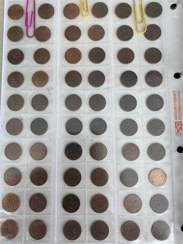 Pays-Bas. Lot munten periode 1904-1980 en penningen in Davo