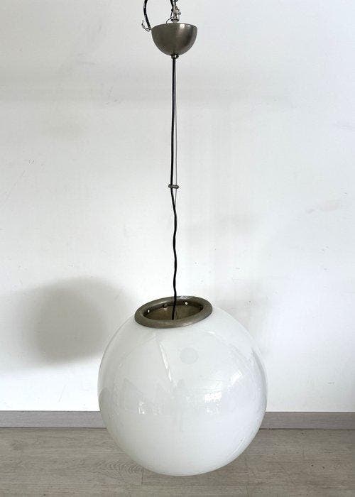 Lampe à suspendre - Métal, Verre, Antiquités & Art, Antiquités | Éclairage