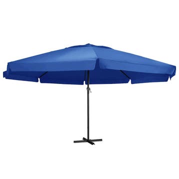 vidaXL Parasol met aluminium paal 500 cm azuurblauw, Verzenden
