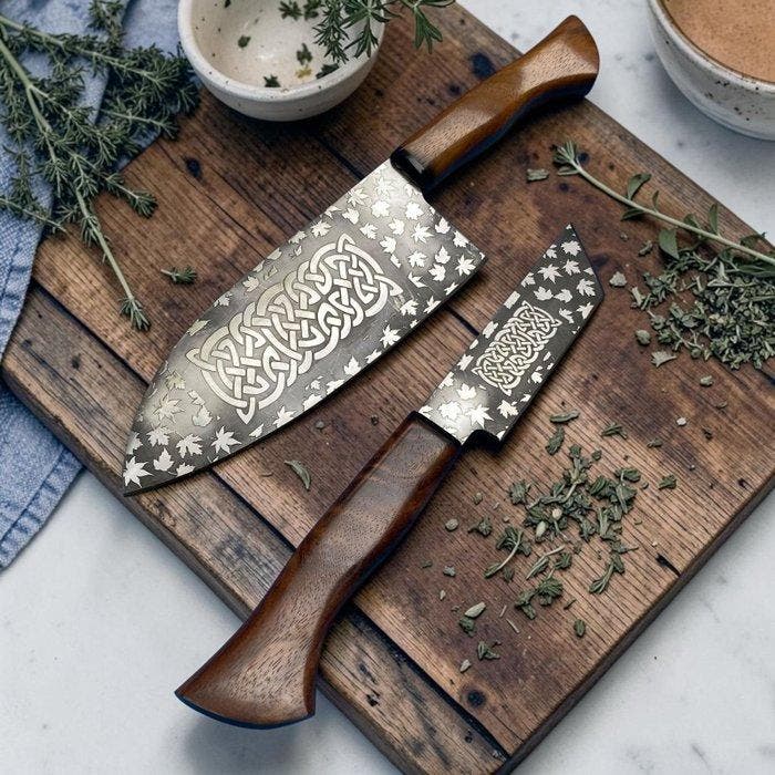 Keukenmes - Utility knife - Ambachtelijk vervaardigde, Antiquités & Art, Antiquités | Ustensiles de cuisine