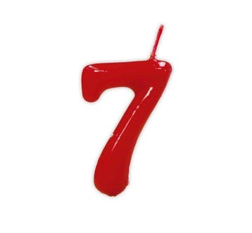 Rode Kaars 7 Jaar 5,5cm, Verzenden, Nieuw