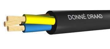 Flexibele PVC Kabel VMvL Eca 2x0.75mm 90C Zwart - D09737, Doe-het-zelf en Bouw, Verzenden, Nieuw
