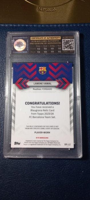 2023/24 Topps FC Barcelona Lamine Yamal Carte souvenir - 1, Nieuw