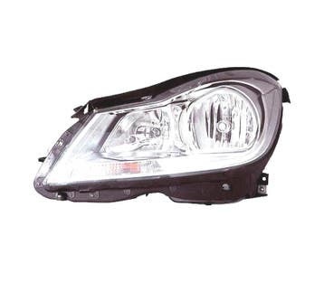 Phare Gauche Pour Mercedes Classe C W204 10-14 Fond Chromé, Verzenden