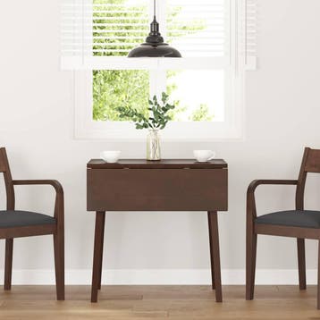 vidaXL Eettafel bruin massief hout rubber, Huis en Inrichting, Tafels | Eettafels, Verzenden, Nieuw