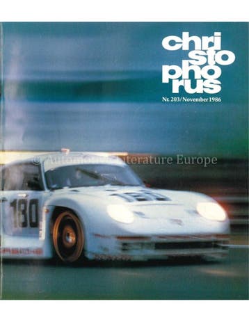 1986 PORSCHE CHRISTOPHORUS MAGAZINE 203 DUITS, Ophalen of Verzenden