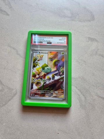 Pokémon - 1 Graded card - Bulbasaur #143 Full art, Foil -, Hobby en Vrije tijd, Nieuw