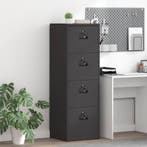 vidaXL Bestandkast met lade Zwart 45,5 x 42 x 139 cm, Verzenden, Nieuw