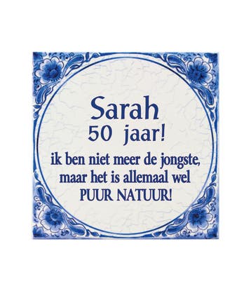 Delfts Blauw Tegel Sarah 14,5cm, Verzenden, Nieuw
