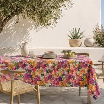 AA229 - Decoratief stof - Giardino Multicolor - hortensias