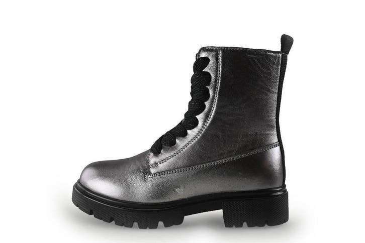 Muyters Veterboots Meisjes in maat 28 Zilver, Kinderen en Baby's, Kinderkleding | Schoenen en Sokken, Jongen of Meisje, Zo goed als nieuw