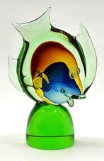 Sculpture,  Pesce Tropicale  - 21 cm - Sculpture en verre