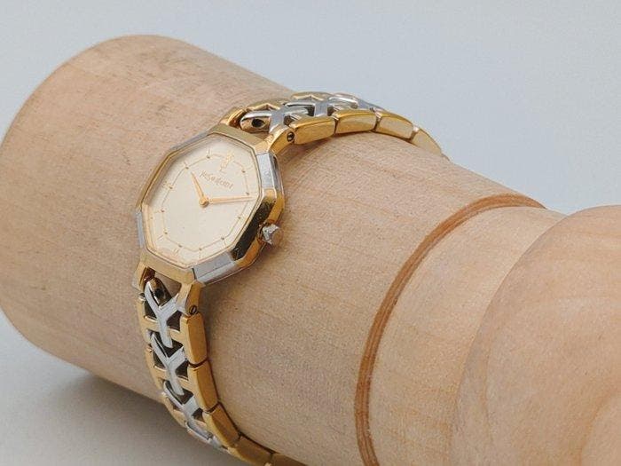 Yves Saint Laurent - Octagonal Two-Tone - Zonder, Handtassen en Accessoires, Horloges | Heren