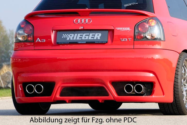 Rieger achterbumper | geschikt voor Audi A3 8L | ABS-Kunstst, Auto-onderdelen, Carrosserie, Nieuw, Audi, Verzenden