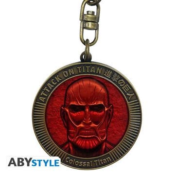 Attack On Titan Colossal Titan Medallion Metalen Sleutelhang, Ophalen of Verzenden, Nieuw