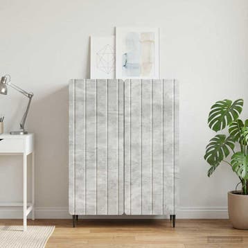 vidaXL Dressoir Betongrijs 66 x 34,5 x 92 cm Bewerkt hout, Verzenden, Nieuw