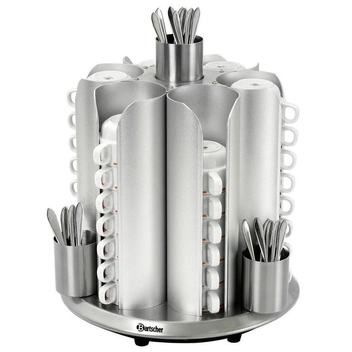 Kopjesverwarmer | Aluminium/RVS | 48 Kopjes + 4 Lepelbakjes, Articles professionnels, Horeca | Équipement de cuisine, Envoi