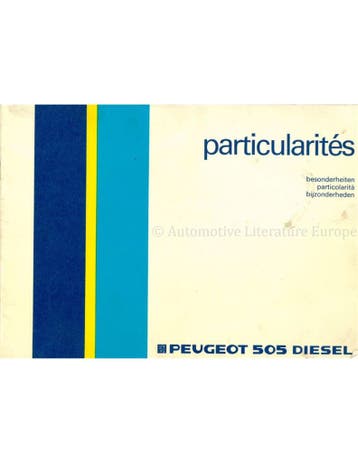 1984 PEUGEOT 505 BIJLAGE INSTRUCTIEBOEKJE, Ophalen of Verzenden