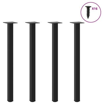 vidaXL Console tafelpoten 4 st 72-74 cm staal zwart, Verzenden