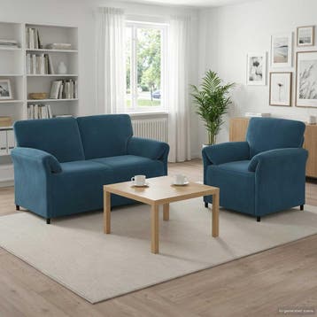 vidaXL bank / zetelstel 2 st Blauw Fluweel, Verzenden