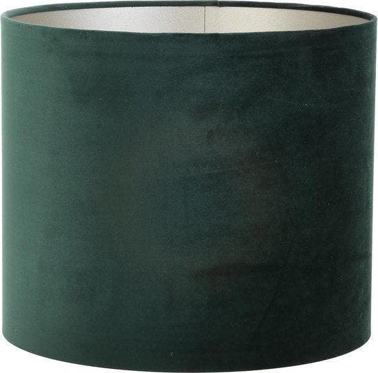 2dekans | Light & Living Cilinder lampenkap Velours - Groen, Maison & Meubles, Lampes | Autre, Enlèvement ou Envoi